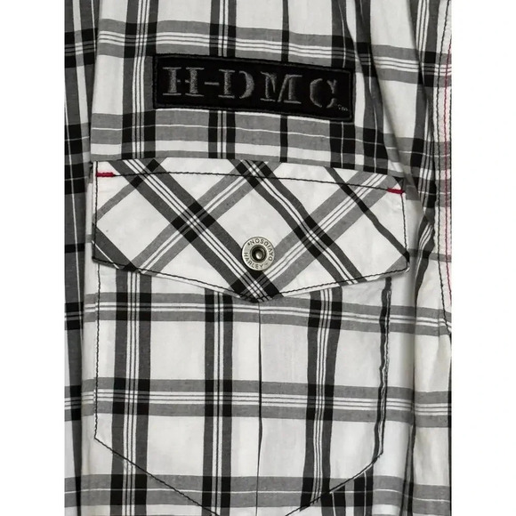 Harley Davidson Mens 3XL Plaid Woven Short Sleeve Shirt - Picture 4 of 10
